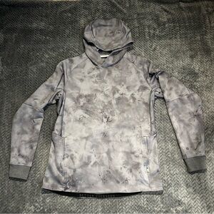 Lululemon Men’s Textured Tech Hoodie In Diamond Dye Rhino Grey Anchor Size L